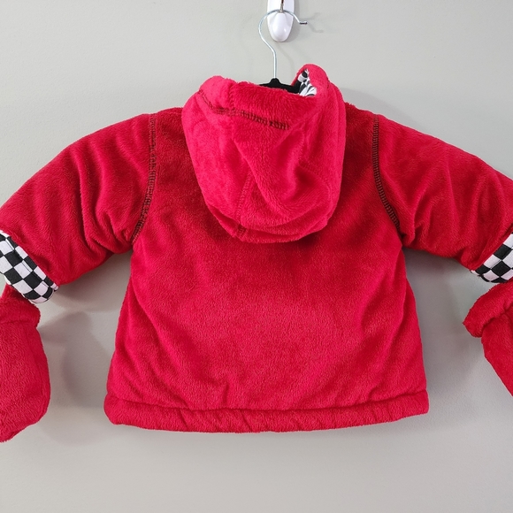 Disney Baby Cars Lightning Mcqueen Winter Jacket with Gloves 0-3months - Picture 3 of 5